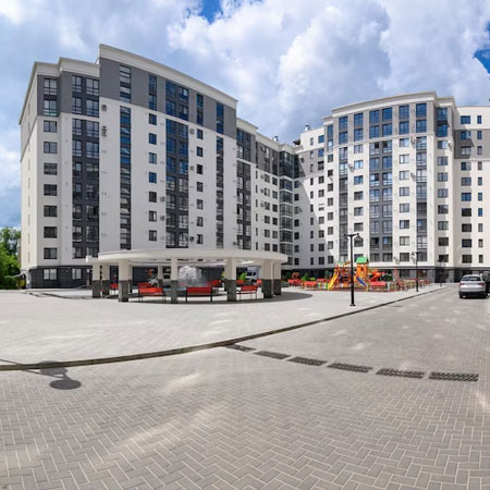 Flats with ample parking spaces